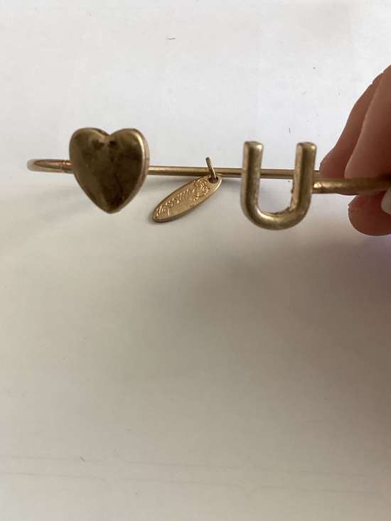 Plunder Jewelry - Plunder Gold Heart & Horseshoe Open Bypass Bracelet